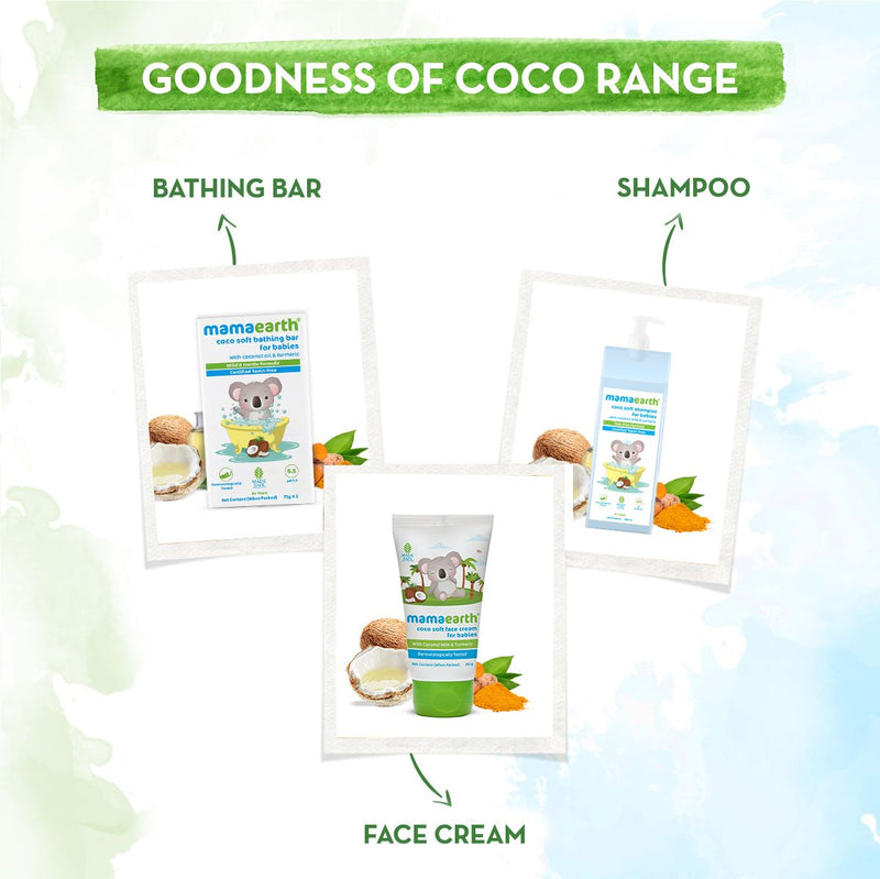 Coco Soft Bathing Bar for Babies with Coconut Oil & Turmeric for Babies - Pack of 2*75g
