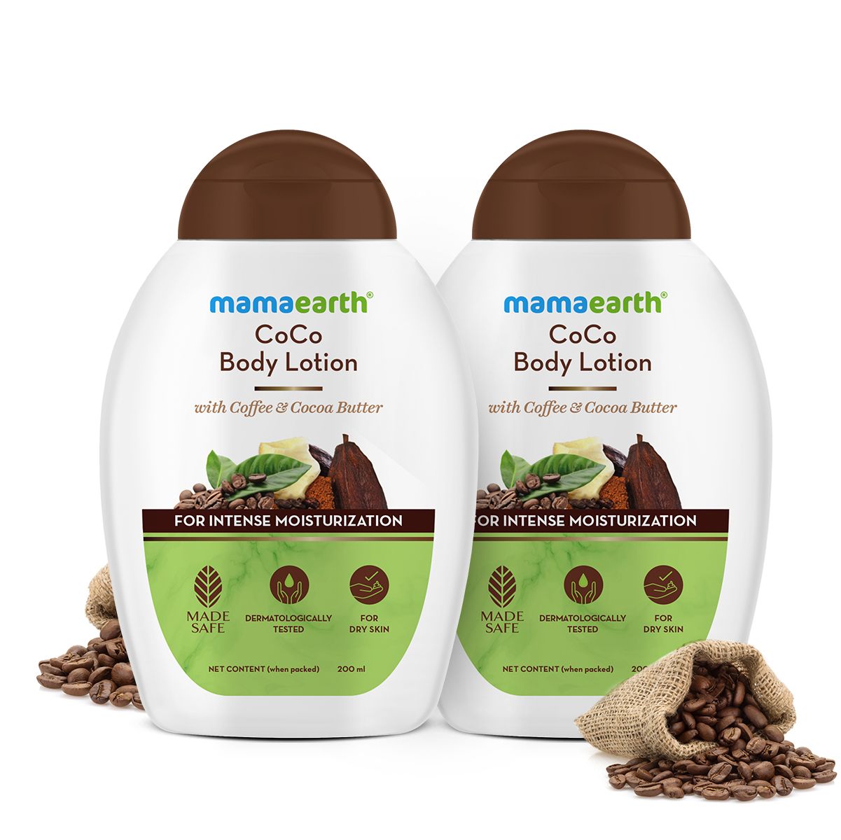 CoCo Body Lotion With Coffee and Cocoa for Intense Moisturization (Pack of 2) - 200ml