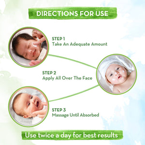Coco Soft Face Cream babies how to use three steps directions