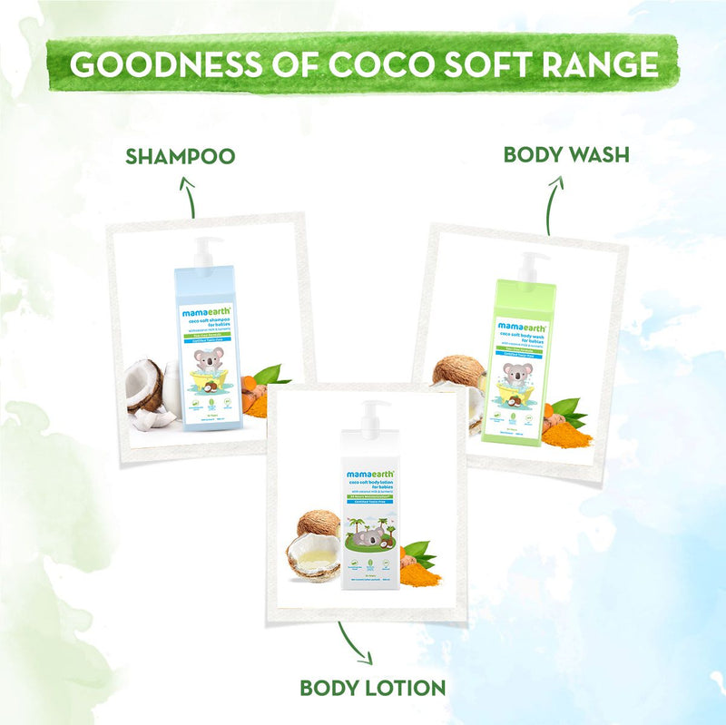 Coco Soft Shampoo with Coconut Milk & Turmeric for Gentle Cleansing - 400 ml