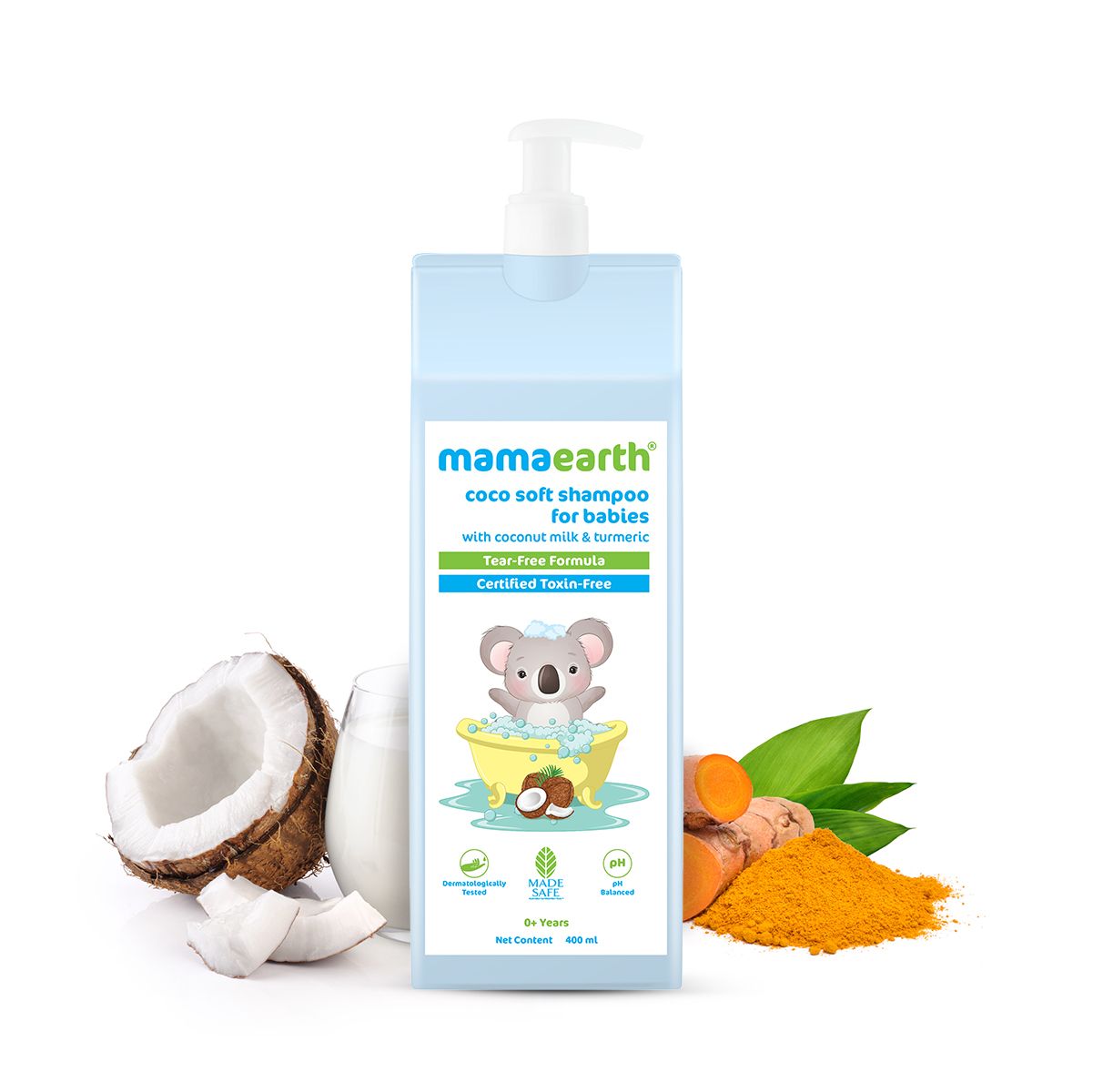 Coco Soft Shampoo with Coconut Milk & Turmeric for Gentle Cleansing - 400 ml