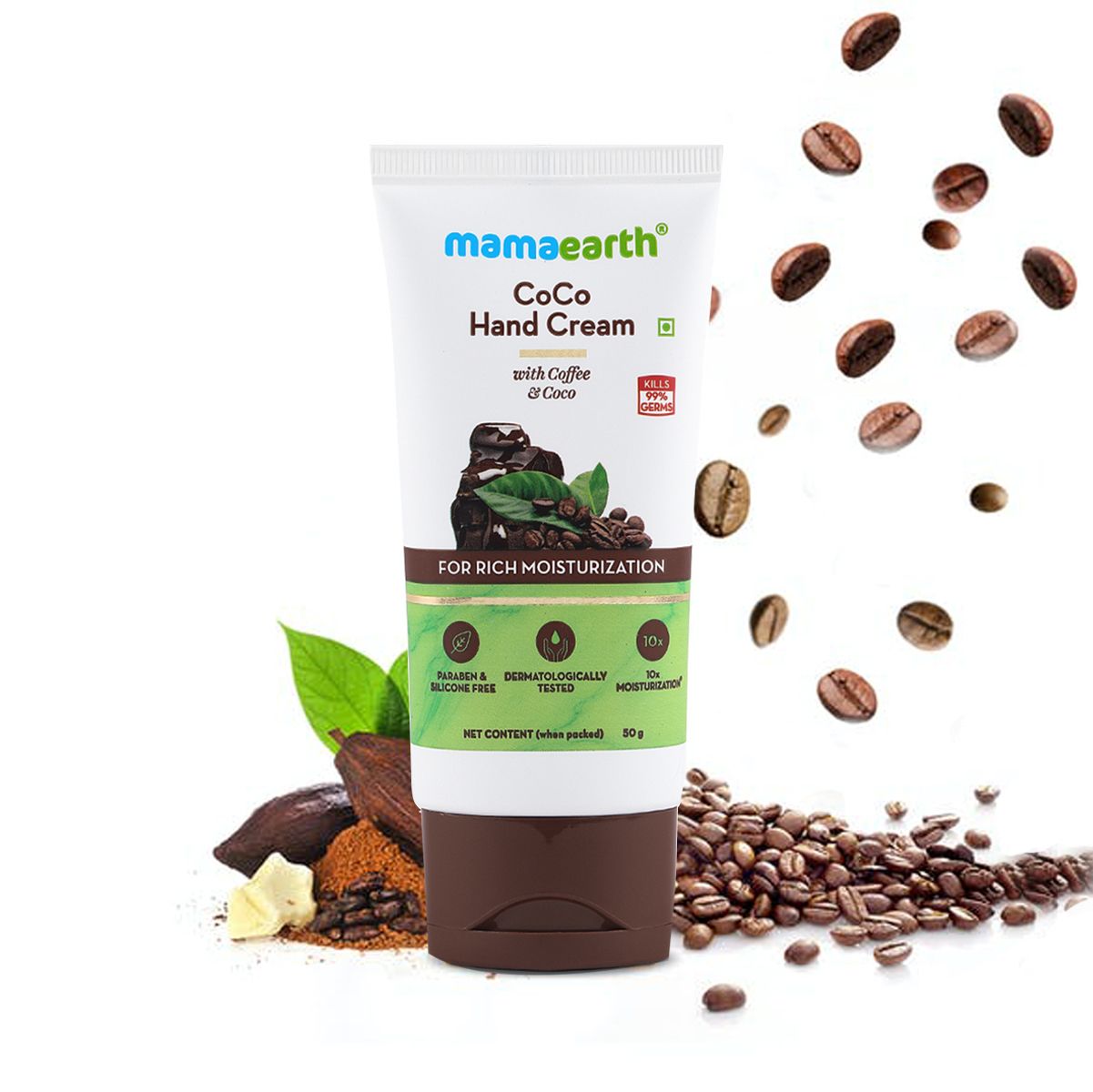 CoCo Hand Cream with Coffee and Cocoa for Rich Moisturization - 50g