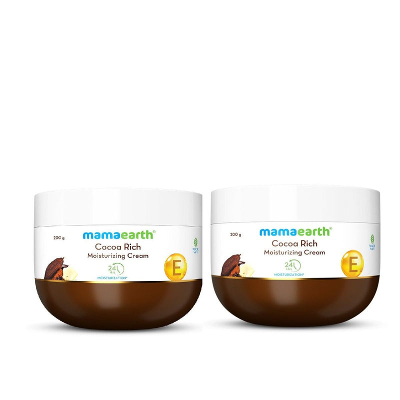 Cocoa Rich Moisturizer with Cocoa Butter & Vitamin E for Deep Nourishment - 200 g (Pack of 2)