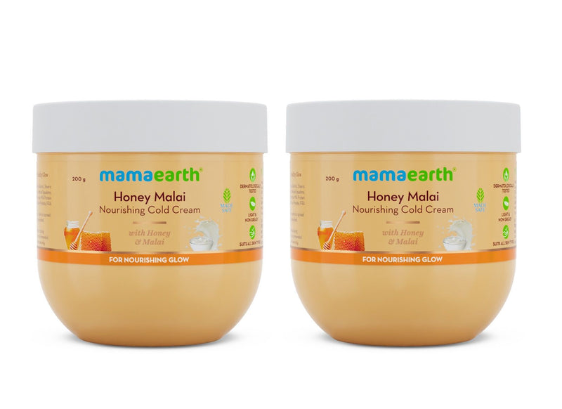 Honey Malai Cold Cream with Honey & Malai For Nourishing Glow - 200 g (Pack of 2)