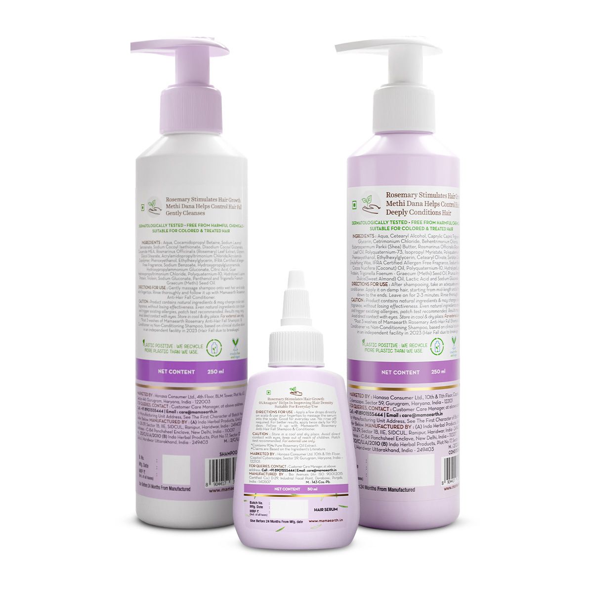 Rosemary Hair Growth Boosting Combo - 250ml + 250ml + 50ml