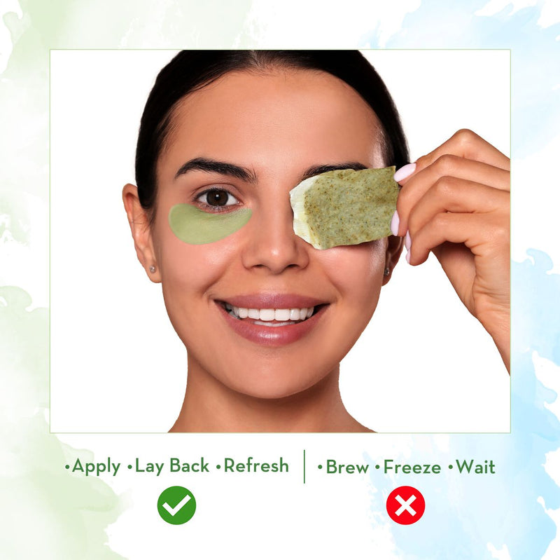 Green Tea Under Eye Patches with Green Tea & Collagen for Puffy Eyes - 30 Pairs (60 Pieces)