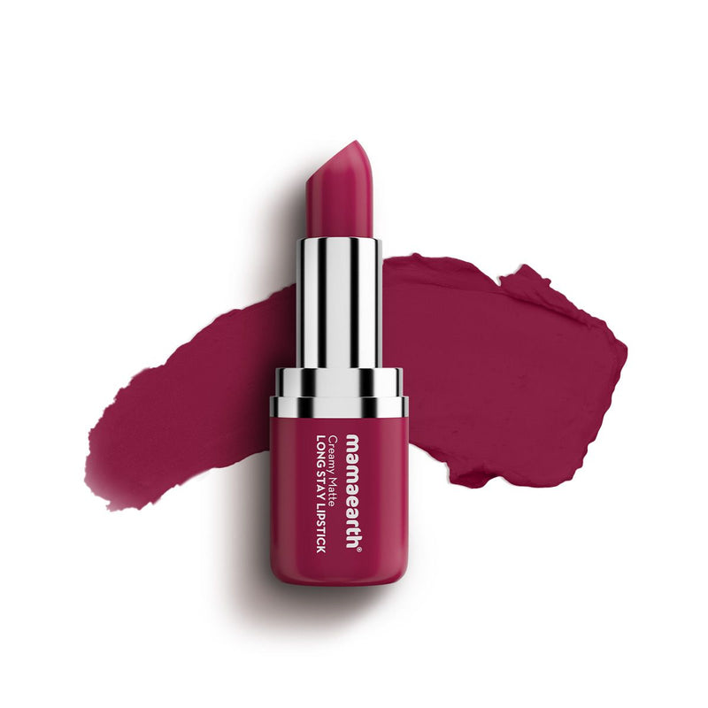 Creamy Matte Long Stay Lipstick with Murumuru Butter and Vitamin E  - 4.2g | Cranberry Crush