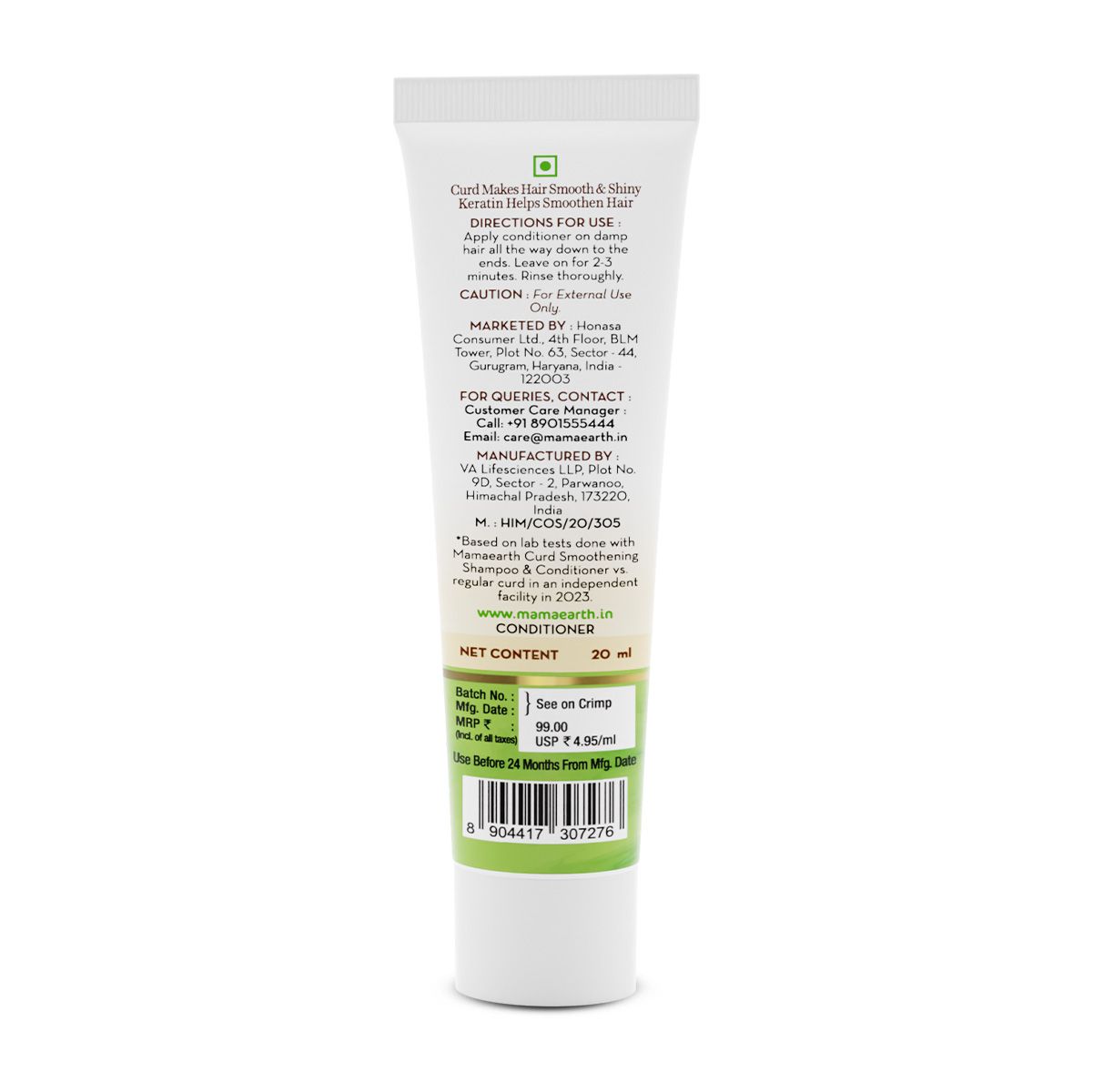 Curd Smoothening Conditioner with Curd & Keratin for Smooth & Shiny Hair – 20ml