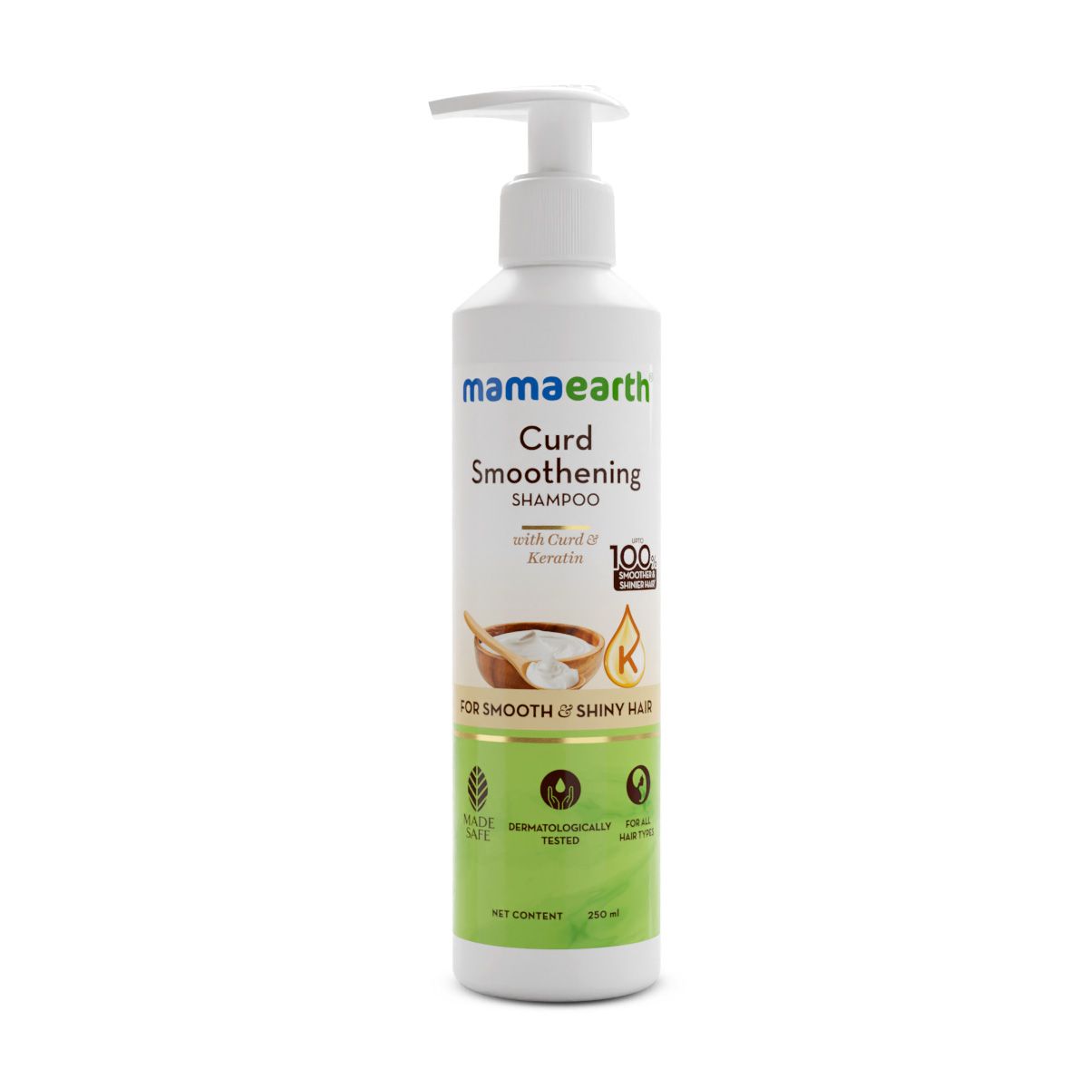 Curd Smoothening Shampoo with Curd & Keratin for Smooth & Shiny Hair- 250 ml