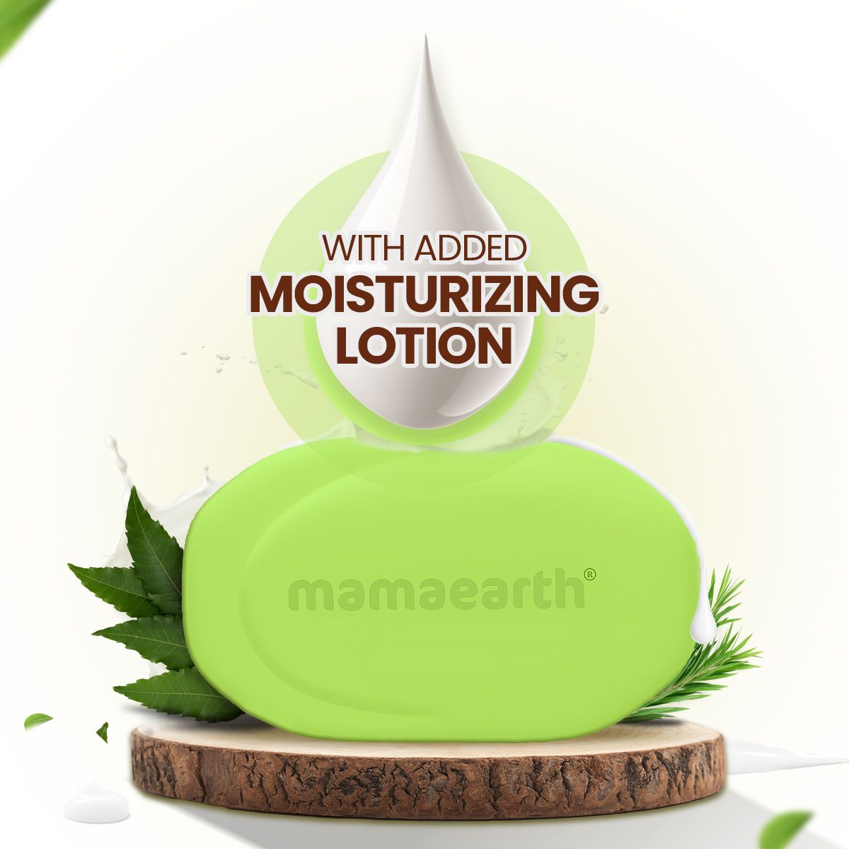 Neem Moisturizing Lotion Soap with Neem & Tea Tree for Skin Purification - (Pack Of 4) - 125 g X 4