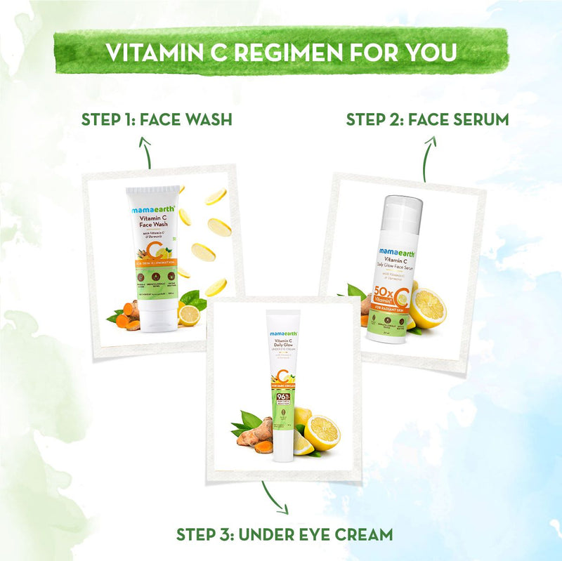 Vitamin C Daily Glow Under Eye Cream with Vitamin C & Turmeric for Dark Circle Reduction - 20 g