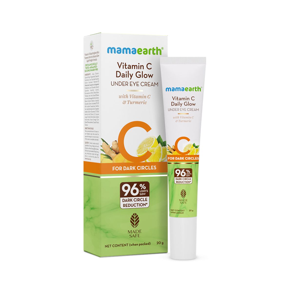 Vitamin C Daily Glow Under Eye Cream with Vitamin C & Turmeric for Dark Circle Reduction - 20 g