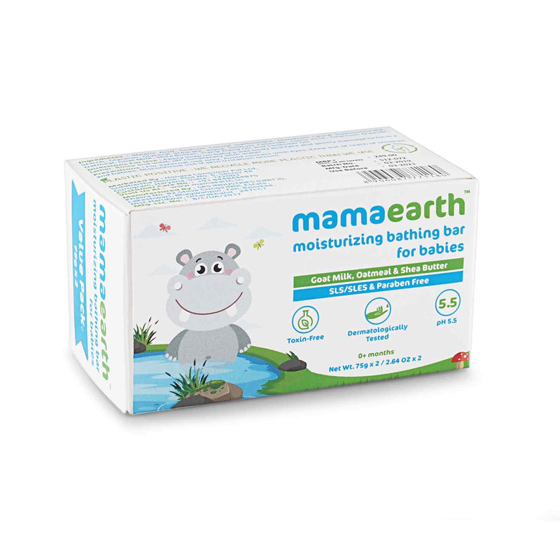 Moisturizing Bathing Bar Soap For Babies, pack of 2*75g