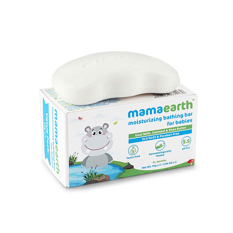 Moisturizing Bathing Bar Soap For Babies, pack of 2*75g