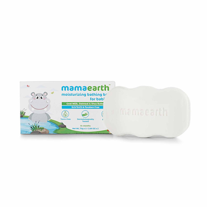 Moisturizing Bathing Bar Soap For Babies, pack of 2*75g