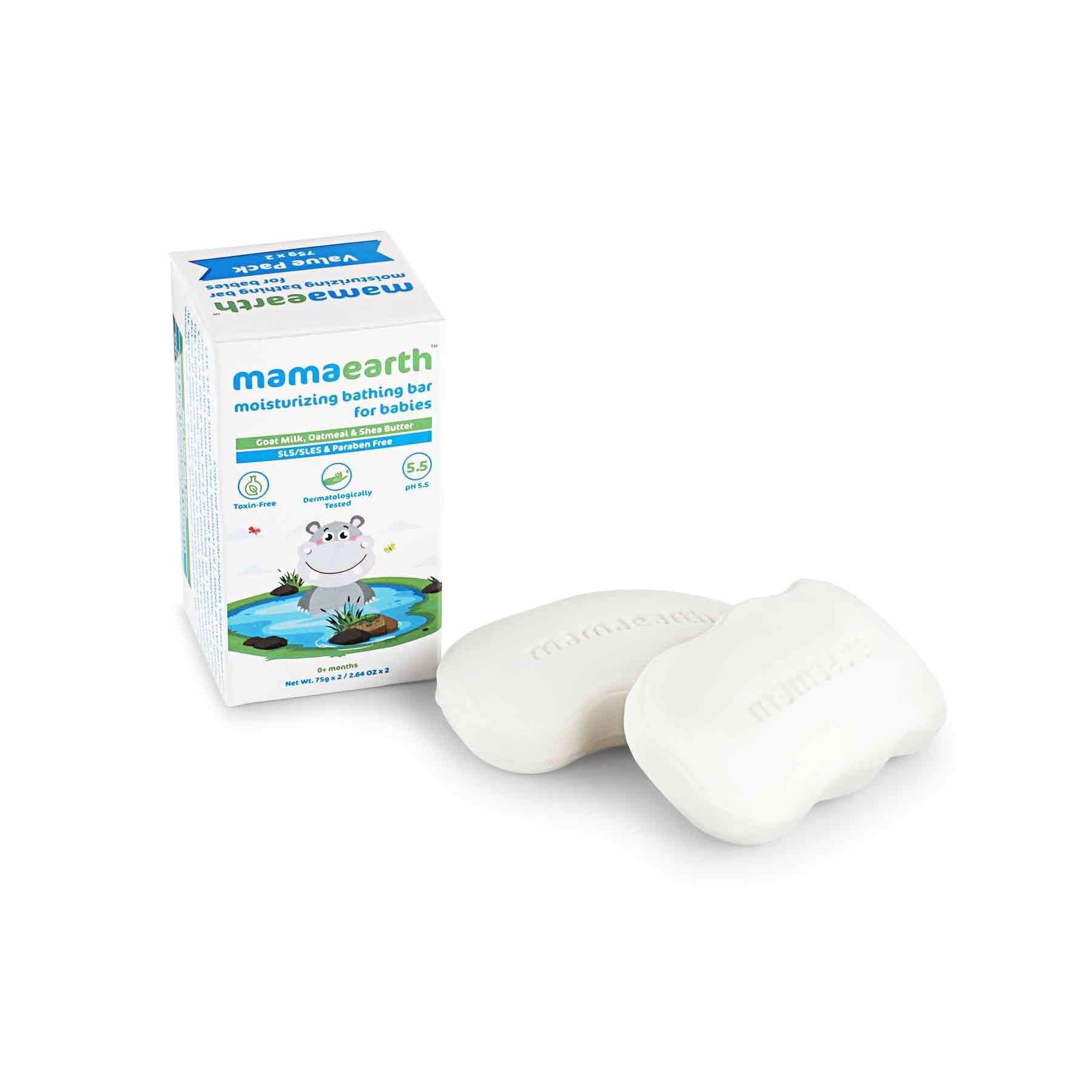 Moisturizing Bathing Bar Soap For Babies, pack of 2*75g