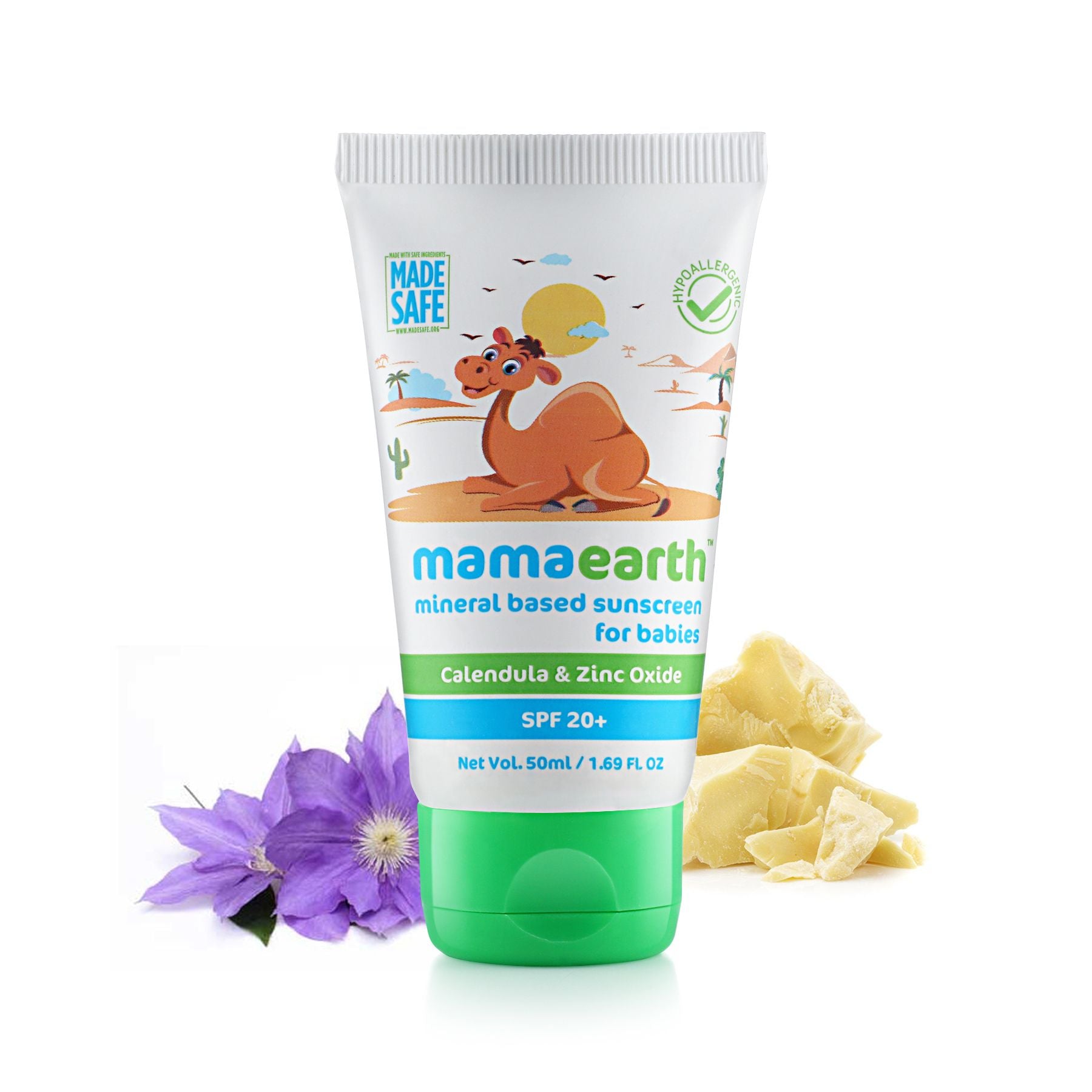 Mineral Based Baby Sunscreen SPF 20+ Calendula Zinc Oxide 50ml