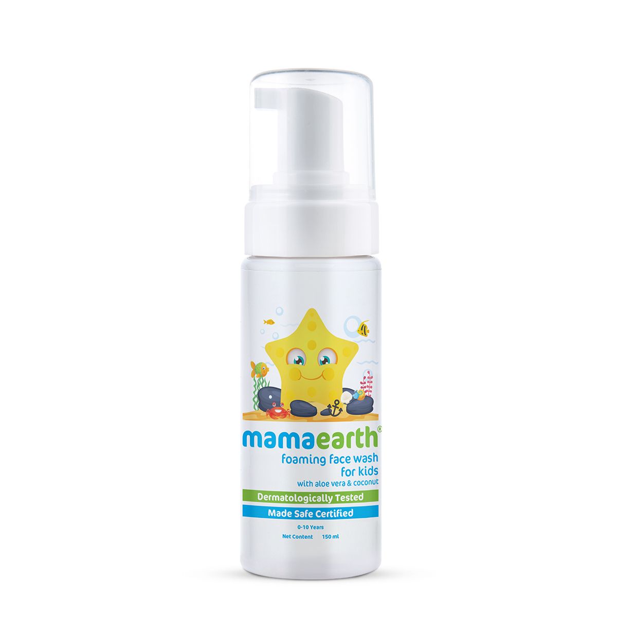 Foaming Face Wash For Kids With Aloe Vera & Coconut For Gentle Cleansing- 150 ml