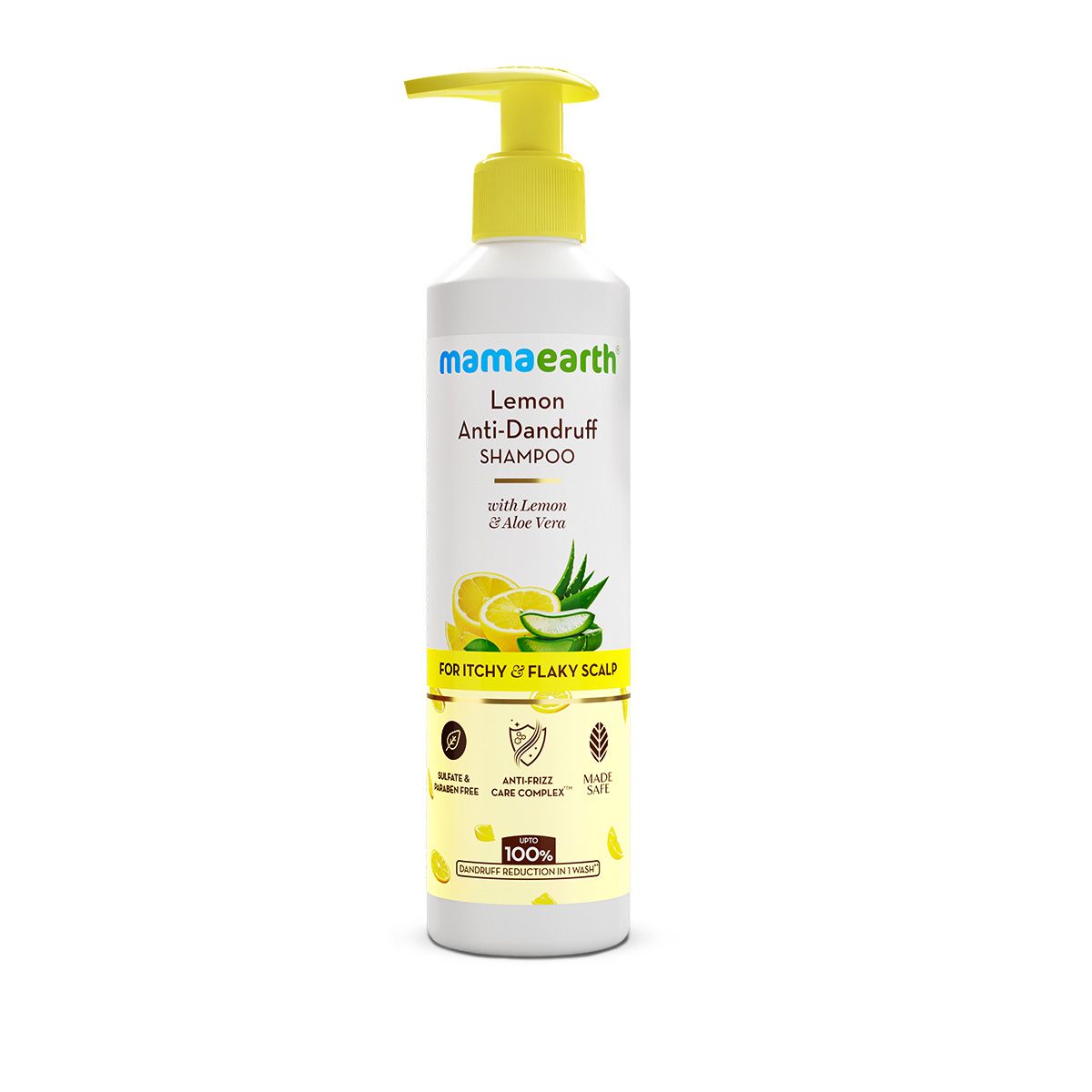Lemon Anti-Dandruff Shampoo with Lemon & Aloe Vera for Itchy & Flaky Scalp - 250ml