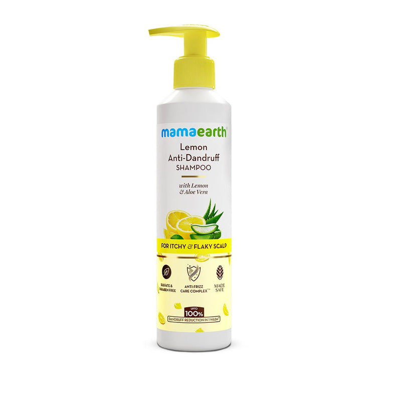 Lemon Anti-Dandruff Shampoo with Lemon & Aloe Vera for Itchy & Flaky Scalp - 250ml