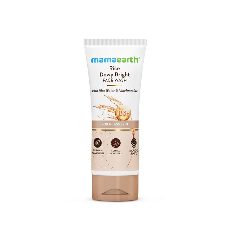 Rice Dewy Bright Face Wash With Rice Water & Niacinamide for Glass Skin - 100 ml