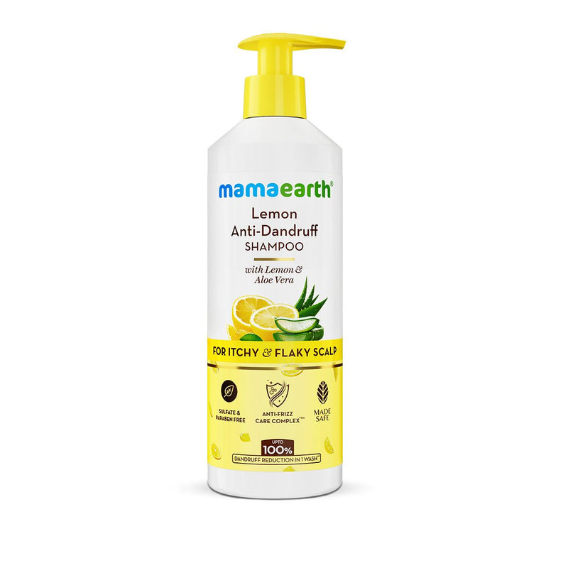 Lemon Anti-Dandruff Shampoo with Lemon & Aloe Vera for Itchy & Flaky Scalp - 400ml