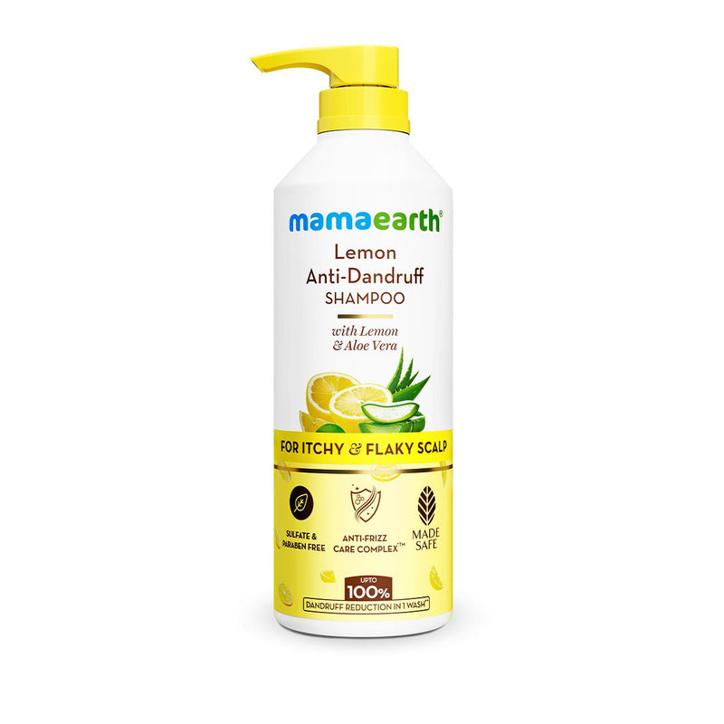 Lemon Anti-Dandruff Shampoo with Lemon & Aloe Vera for Itchy & Flaky Scalp - 600ml