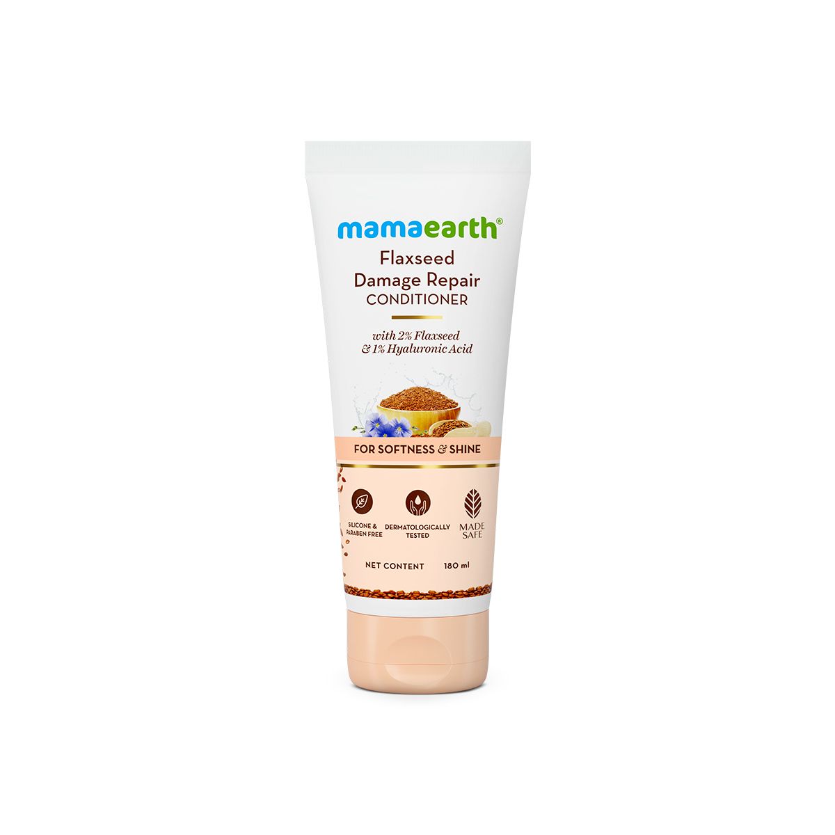 Flaxseed Damage Repair Conditioner with 2% Flaxseed & 1 % Hyaluronic Acid for for Softness & Shine -180 ml