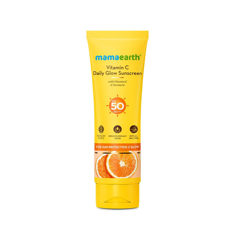 Vitamin C Daily Glow Sunscreen with Vitamin C & Turmeric for Sun Protection & Glow - 125 g
