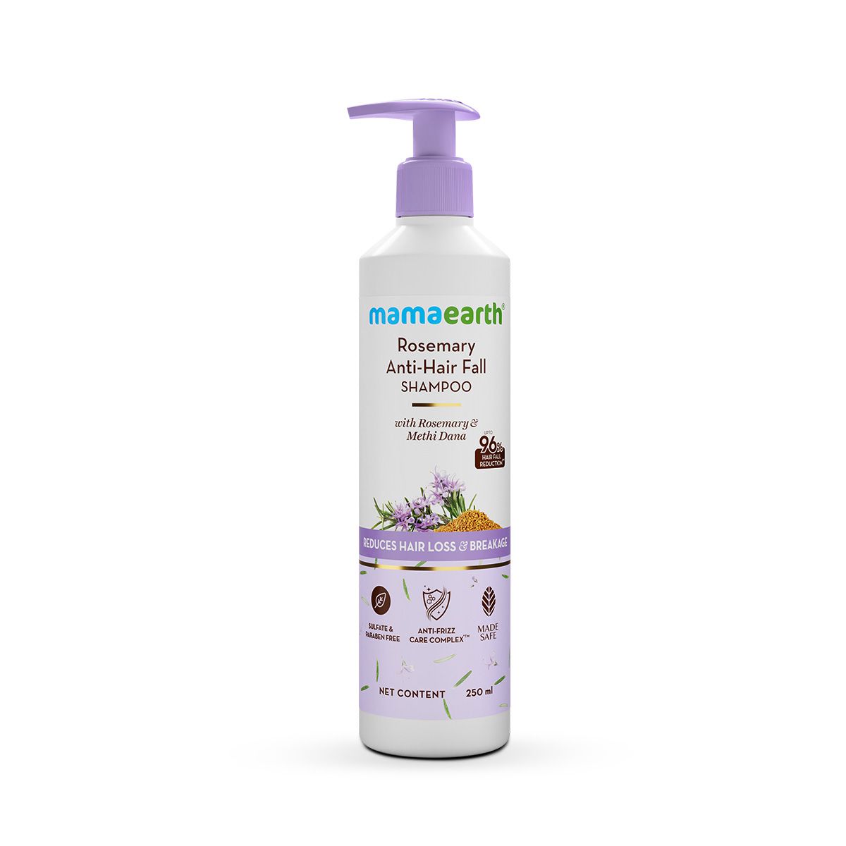 Rosemary Anti-Hair Fall Shampoo with Rosemary & Methi Dana for Reducing Hair Loss & Breakage - 250 ml