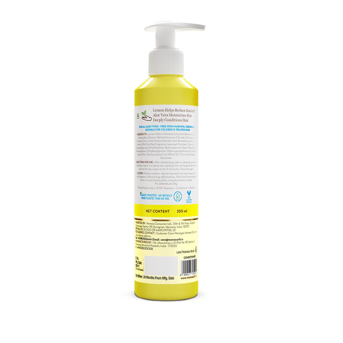 Lemon Anti-Dandruff Conditioner with Lemon & Aloe Vera for Itchy & Flaky Scalp - 250 ml