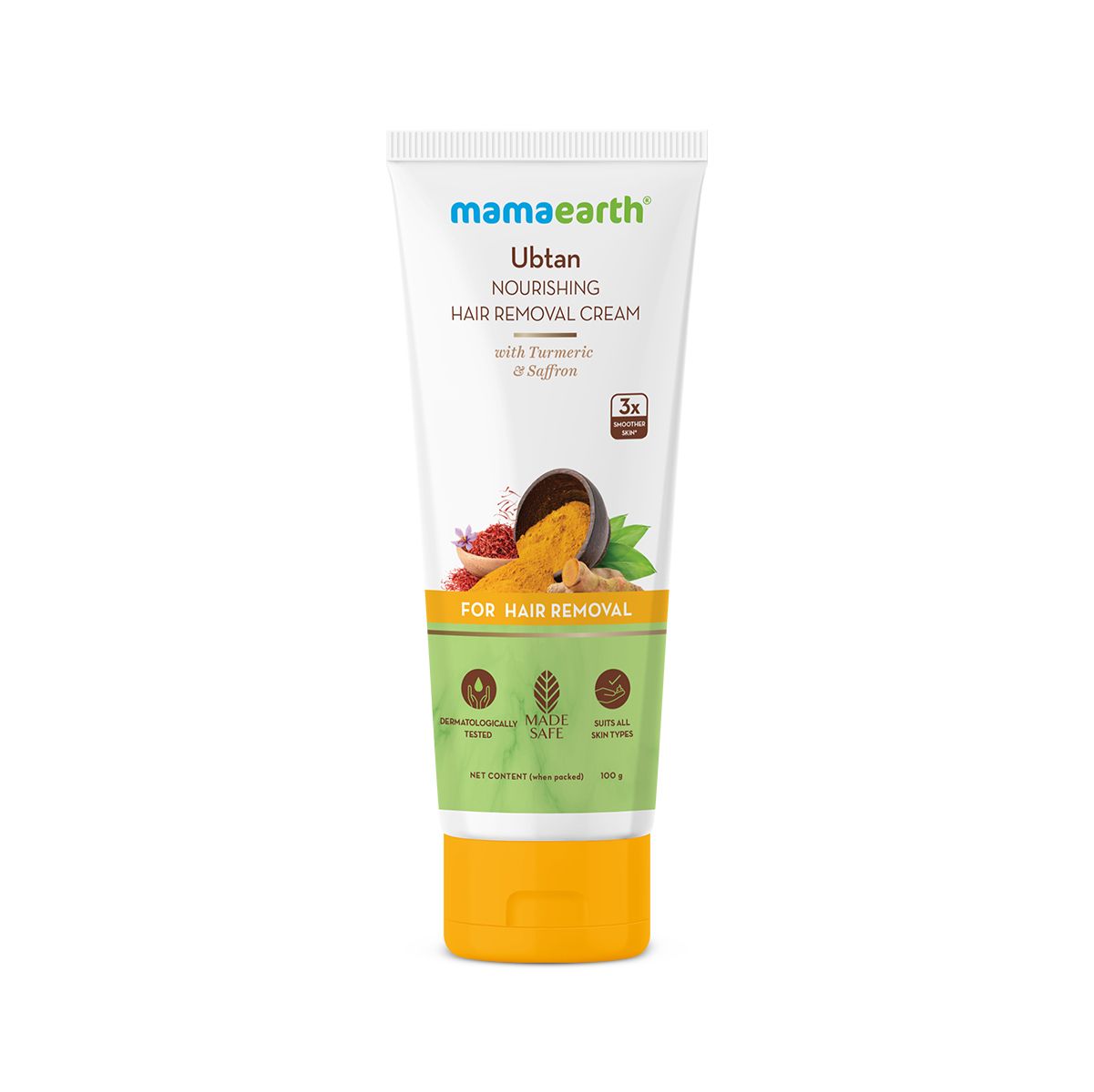 Ubtan Nourishing Hair Removal Cream With Turmeric & Saffron for Hair Removal- 100 g