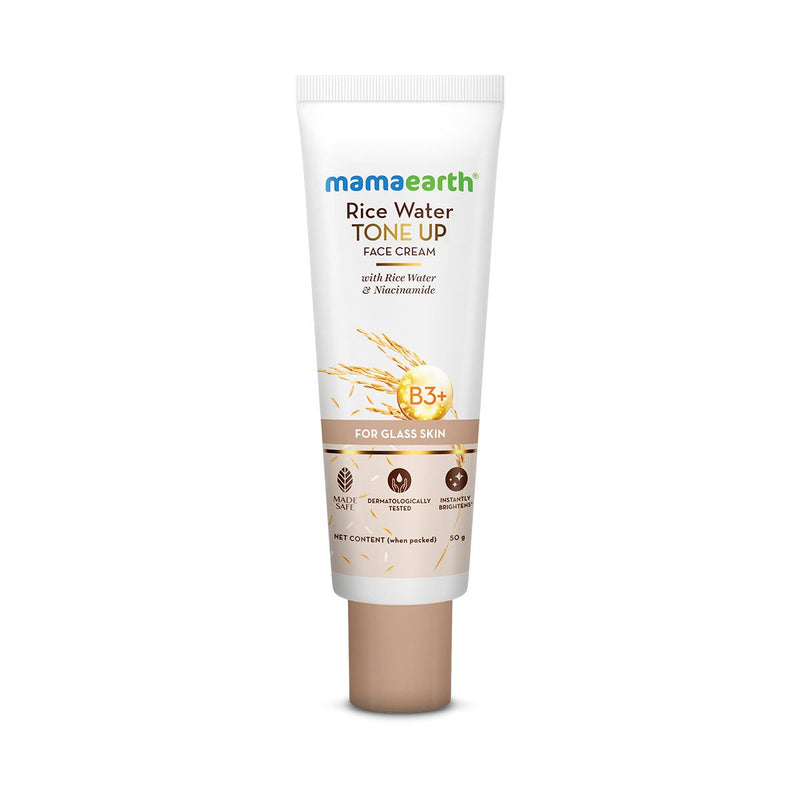 Mamaearth Rice Water Tone Up Face Cream with Rice Water & Niacinamide for Glass Skin - 50 g