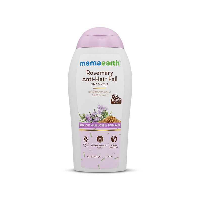Rosemary Anti-Hair Fall Shampoo with Rosemary & Methi Dana for Reducing Hair Loss & Breakage - 180 ml