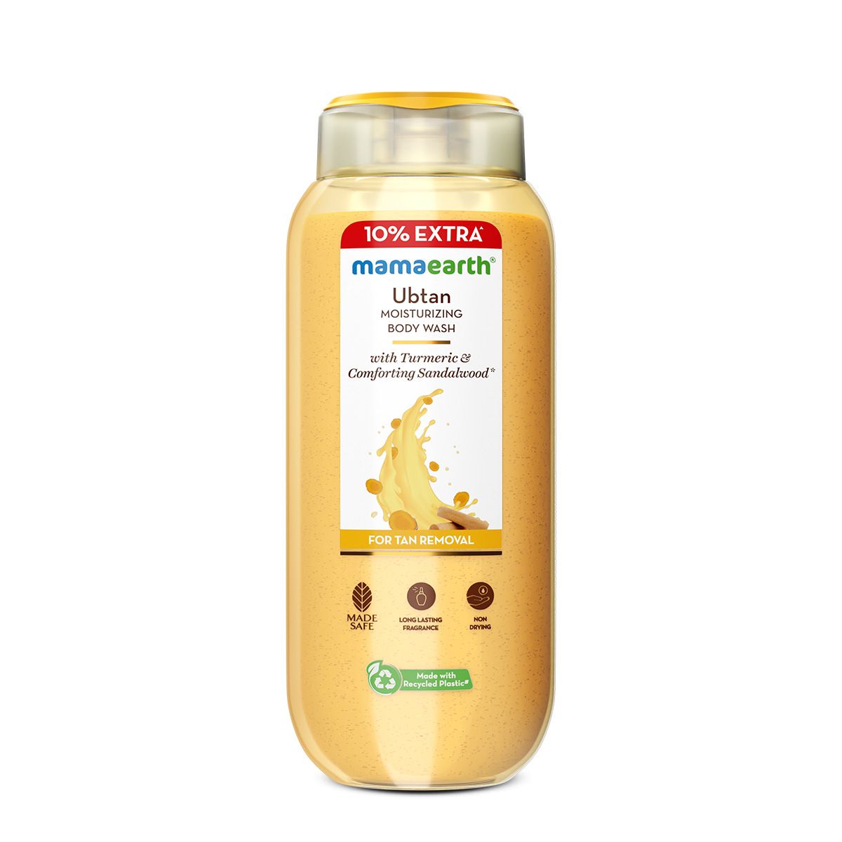 Ubtan Moisturizing Body Wash with Turmeric & Saffron for Tan Removal - 250 ml + 25 ml Extra