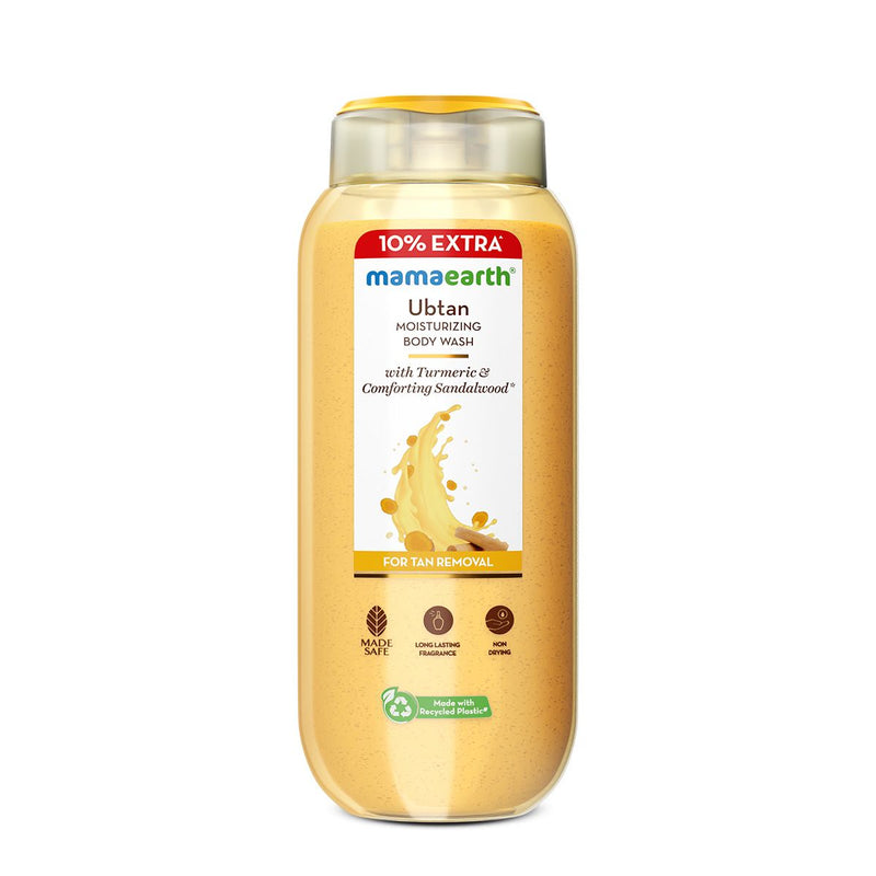 Ubtan Moisturizing Body Wash with Turmeric & Saffron for Tan Removal - 250 ml + 25 ml Extra
