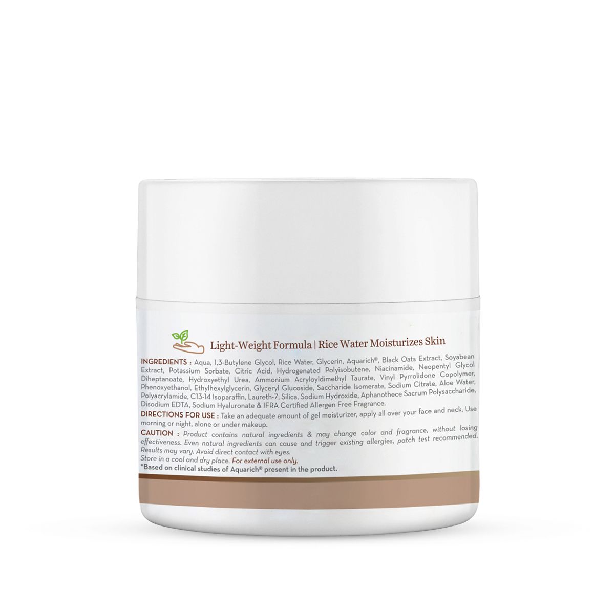 Rice Gel Face Moisturizer With Rice Water & Niacinamide for Glass Skin - 100 ml
