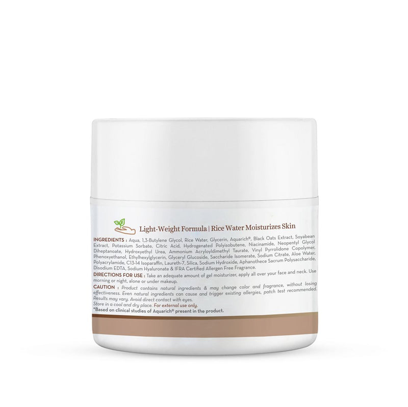 Rice Gel Face Moisturizer With Rice Water & Niacinamide for Glass Skin - 100 ml