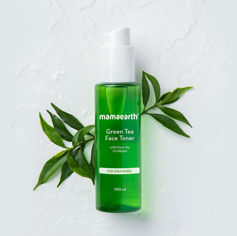 Green Tea Face Toner With Green Tea & Collagen For Open Pores - 100 ml