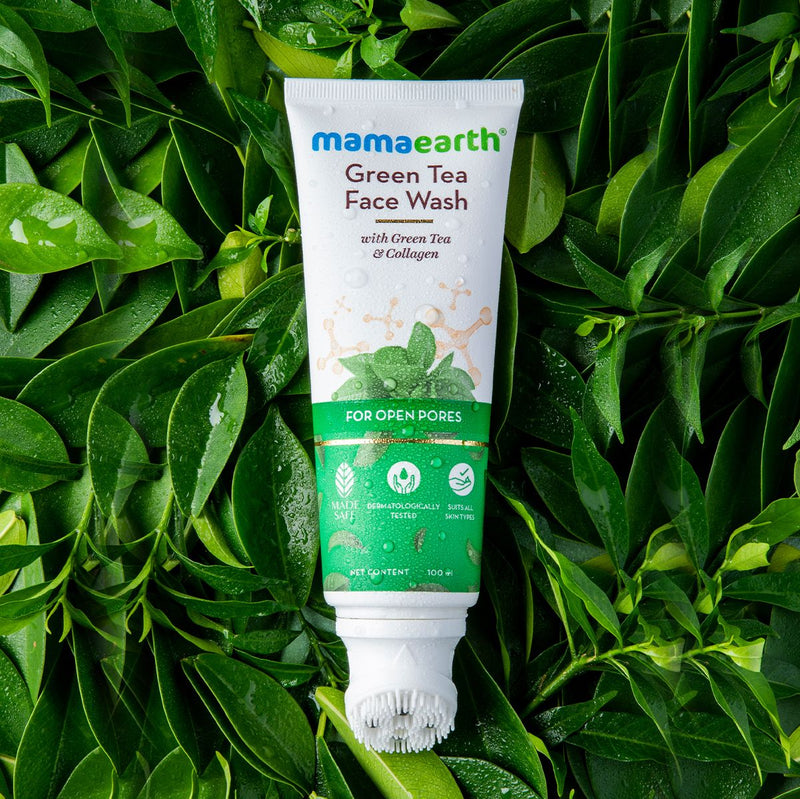 Green Tea Face Wash With Green Tea & Collagen For Open Pores - 100 ml