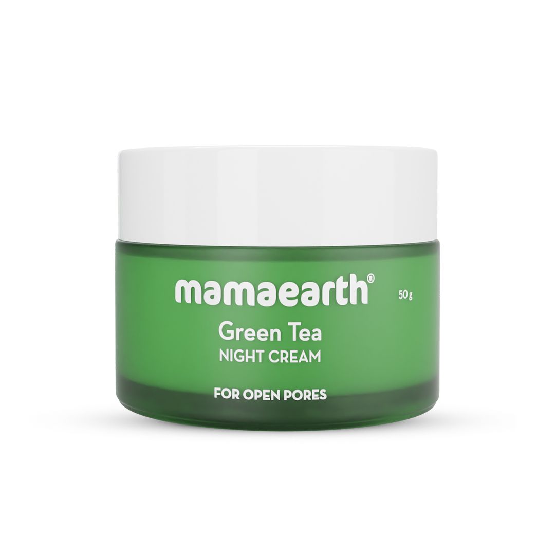 Green Tea Night Cream With Green Tea & Collagen For Open Pores - 50 g