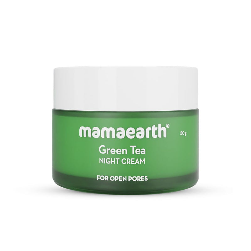 Green Tea Night Cream With Green Tea & Collagen For Open Pores - 50 g
