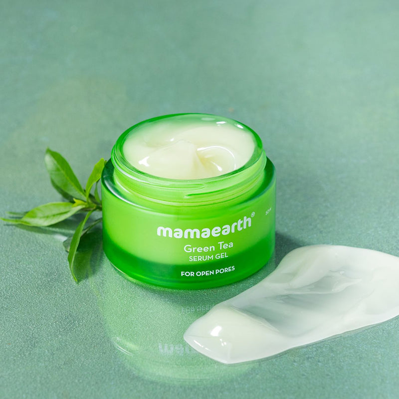 Green Tea Serum Gel with Green Tea & Collagen for Open Pores - 50 ml