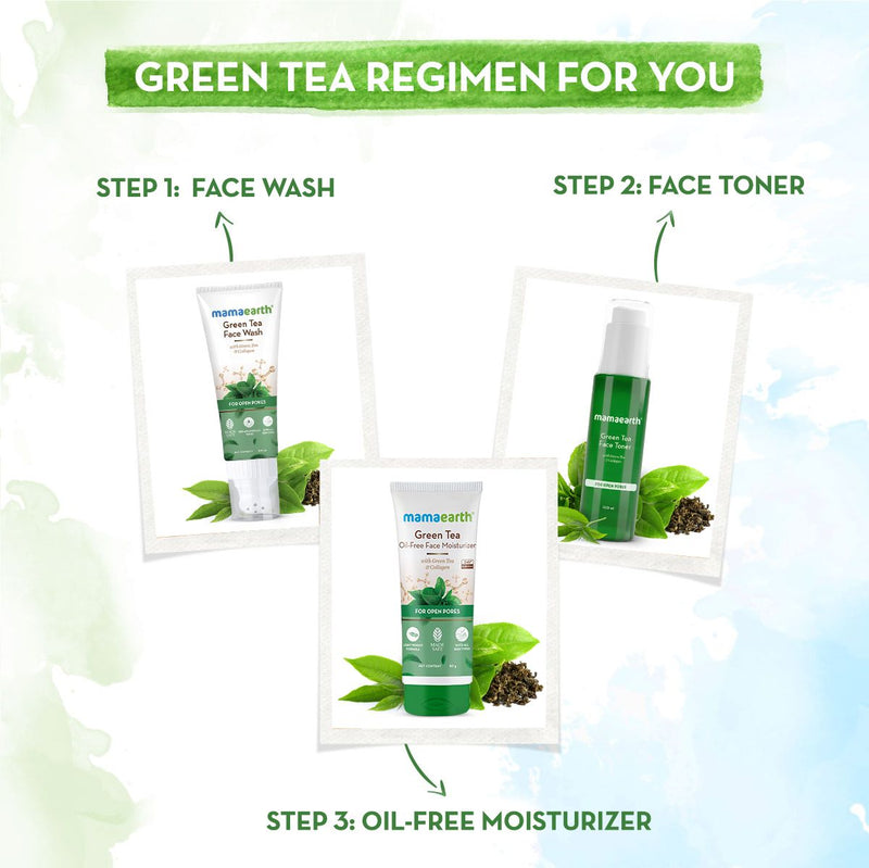 Green Tea Face Toner With Green Tea & Collagen For Open Pores - 100 ml
