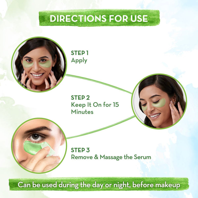 Green Tea Under Eye Patches with Green Tea & Collagen for Puffy Eyes - 30 Pairs (60 Pieces)