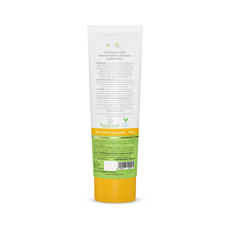 Ubtan Nourishing Hair Removal Cream With Turmeric & Saffron for Hair Removal- 100 g