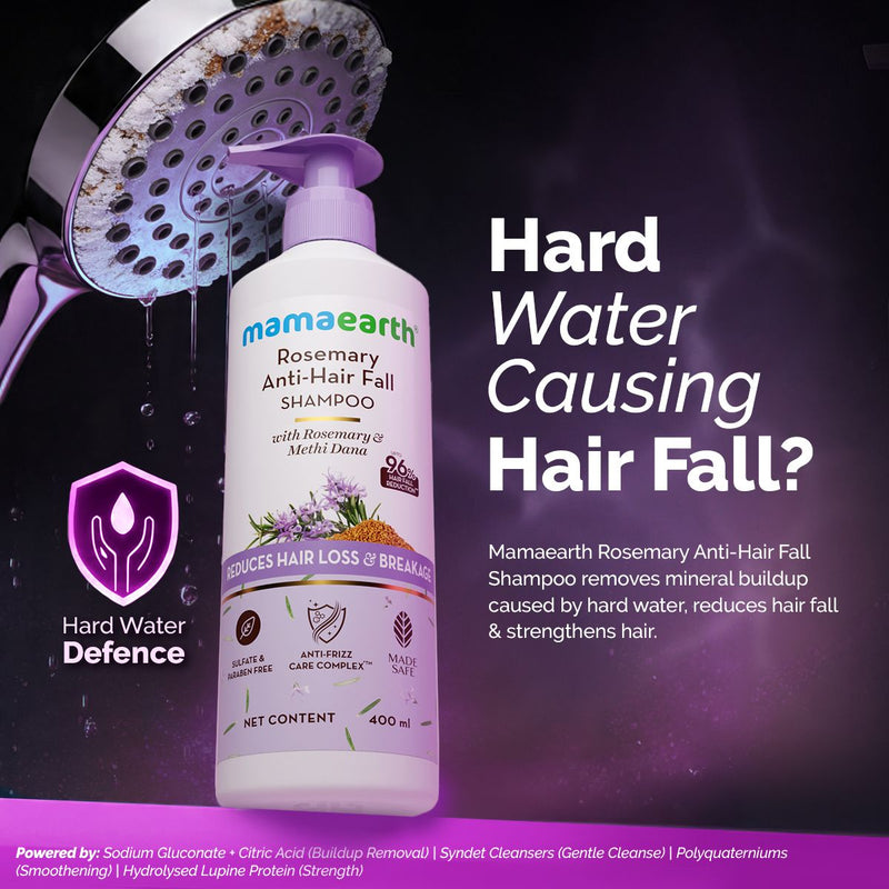 Rosemary Anti-Hair Fall Shampoo with Rosemary & Methi Dana for Reducing Hair Loss & Breakage - 400 ml