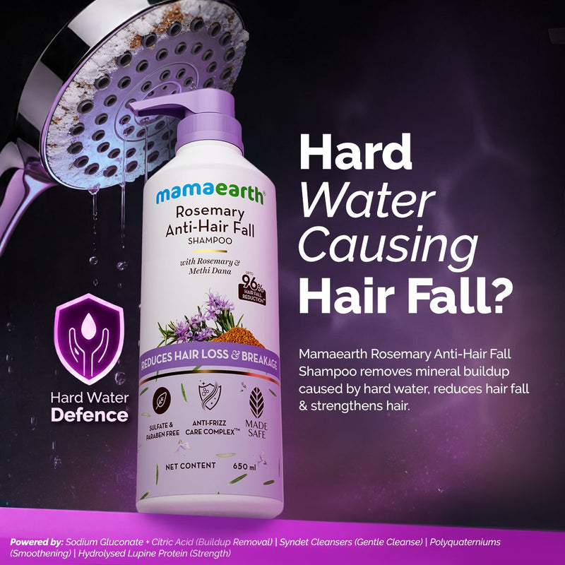 Rosemary Anti-Hair Fall Shampoo with Rosemary & Methi Dana for Hair Loss & Breakage Reduction - 650 ml