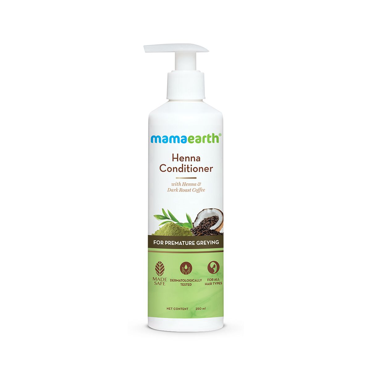 Henna Conditioner with Henna and Deep Roast Coffee for Premature Greying - 250 ml
