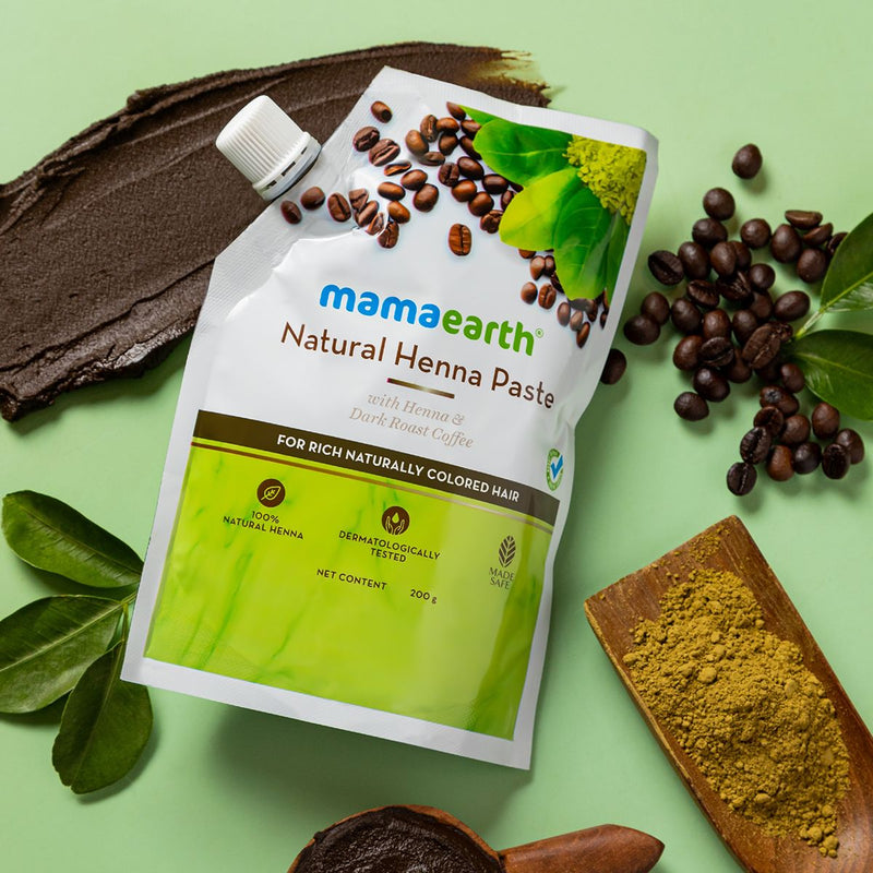 Natural Henna Paste with Henna & Dark Roasted Coffee for Rich Naturally Colored Hair - 200 g